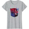 imageTransformers EarthSpark Optimus Prime Logo Fill TShirtHeather Grey