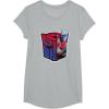 imageTransformers EarthSpark Optimus Prime Logo Fill TShirtHeather Grey