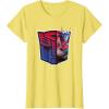 imageTransformers EarthSpark Optimus Prime Logo Fill TShirtLemon Yellow