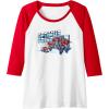 imageTransformers EarthSpark Optimus Prime Transformed Raglan Baseball TeeRedWhite