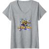 imageTransformers EarthSpark Bumblebee Hero Pose VNeck TShirtHeather Grey