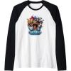 imageTransformers EarthSpark Heroes Group Shot Poster Raglan Baseball TeeBlackWhite