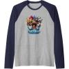 imageTransformers EarthSpark Heroes Group Shot Poster Raglan Baseball TeeNavy BlueAthletic Heather