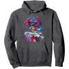 imageTransformers EarthSpark Optimus Prime VS Megatron Pullover HoodieDark Heather Grey