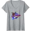 imageTransformers EarthSpark Twitch Character Badge VNeck TShirtHeather Grey