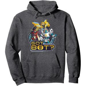 imageTransformers EarthSpark Autobots Got Bot Pullover HoodieDark Heather Grey