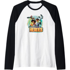 imageTransformers EarthSpark Born To Be Heroes Raglan Baseball TeeBlackWhite