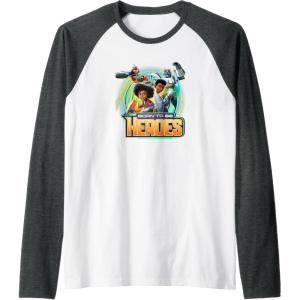 imageTransformers EarthSpark Born To Be Heroes Raglan Baseball TeeDark Heather GreyWhite
