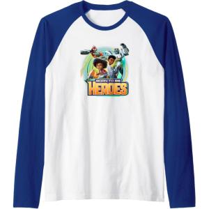 imageTransformers EarthSpark Born To Be Heroes Raglan Baseball TeeRoyal BlueWhite