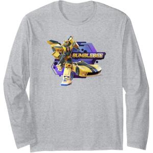 imageTransformers EarthSpark Bumblebee Badge Long Sleeve TShirtHeather Grey
