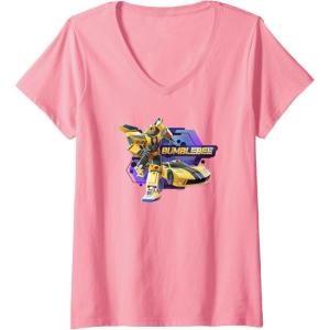 imageTransformers EarthSpark Bumblebee Badge VNeck TShirtPink