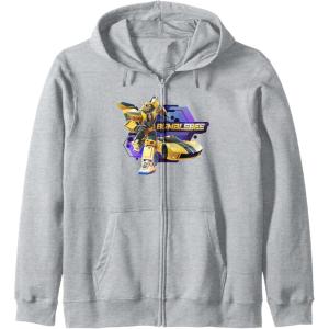imageTransformers EarthSpark Bumblebee Badge Zip HoodieHeather Grey
