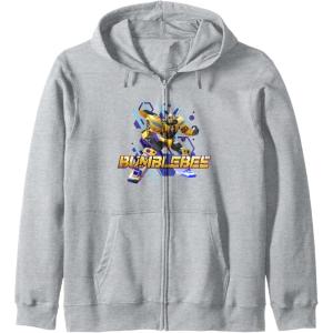 imageTransformers EarthSpark Bumblebee Hero Pose Zip HoodieHeather Grey
