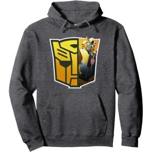 imageTransformers EarthSpark Bumblebee Logo Fill Pullover HoodieDark Heather Grey