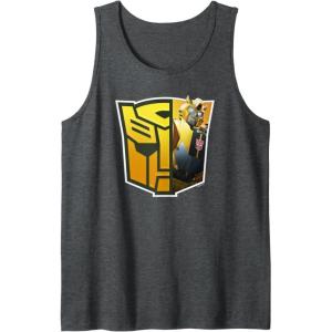 imageTransformers EarthSpark Bumblebee Logo Fill Tank TopDark Heather Grey