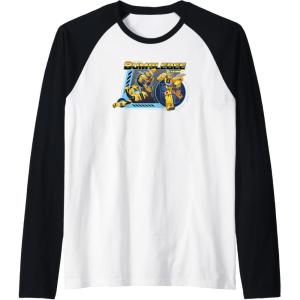 imageTransformers EarthSpark Bumblebee Transforming Raglan Baseball TeeBlackWhite