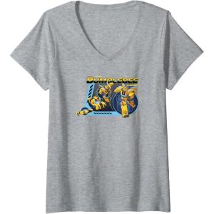 imageTransformers EarthSpark Bumblebee Transforming VNeck TShirtHeather Grey