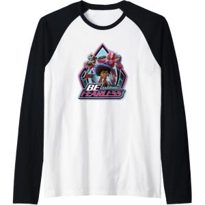 imageTransformers EarthSpark Group Shot Be Fearless Raglan Baseball TeeBlackWhite