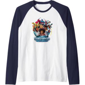 imageTransformers EarthSpark Heroes Group Shot Poster Raglan Baseball TeeNavy BlueWhite