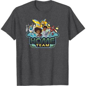 imageTransformers EarthSpark Heroes Home Team TShirtDark Heather Grey