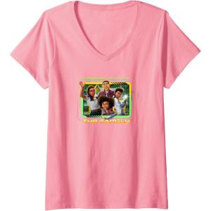 imageTransformers EarthSpark Heroes Run In The Family VNeck TShirtPink