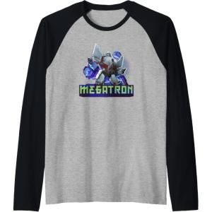 imageTransformers EarthSpark Megatron Color Pop Badge Raglan Baseball TeeBlackAthletic Heather