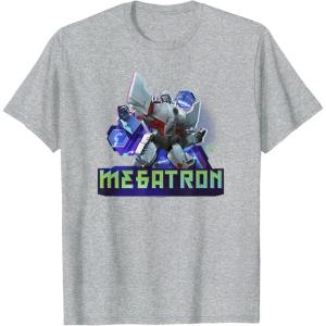 imageTransformers EarthSpark Megatron Color Pop Badge TShirtHeather Grey