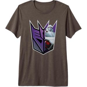 imageTransformers EarthSpark Megatron Logo Fill Premium TShirtBrown