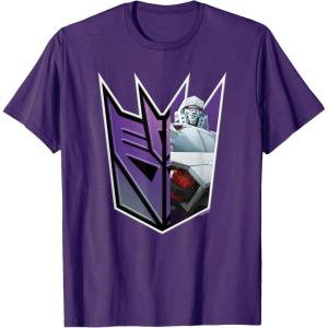 imageTransformers EarthSpark Megatron Logo Fill TShirtPurple