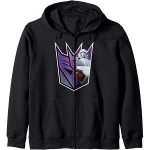 imageTransformers EarthSpark Megatron Logo Fill Zip HoodieBlack