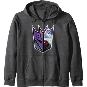 imageTransformers EarthSpark Megatron Logo Fill Zip HoodieDark Heather Grey