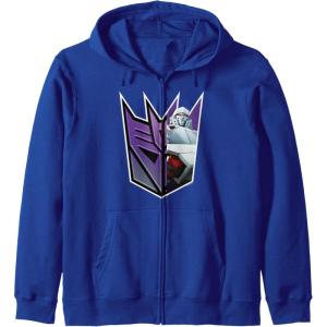 imageTransformers EarthSpark Megatron Logo Fill Zip HoodieRoyal Blue