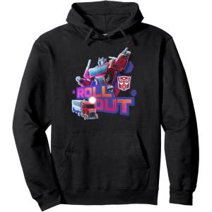 imageTransformers EarthSpark Optimus Prime Leader Pose Pullover HoodieBlack