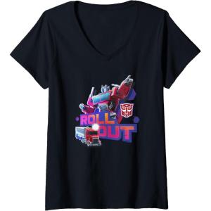imageTransformers EarthSpark Optimus Prime Leader Pose VNeck TShirtBlack