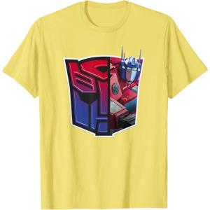 imageTransformers EarthSpark Optimus Prime Logo Fill TShirtLemon Yellow