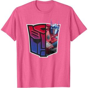 imageTransformers EarthSpark Optimus Prime Logo Fill TShirtPink Heather