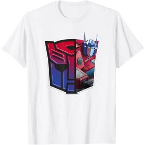 imageTransformers EarthSpark Optimus Prime Logo Fill TShirtWhite