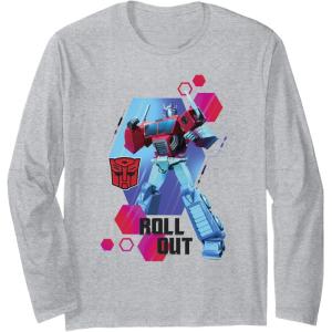 imageTransformers EarthSpark Optimus Prime Roll Out Long Sleeve TShirtHeather Grey