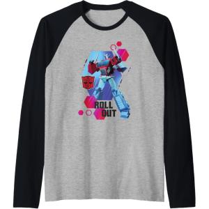 imageTransformers EarthSpark Optimus Prime Roll Out Raglan Baseball TeeBlackAthletic Heather
