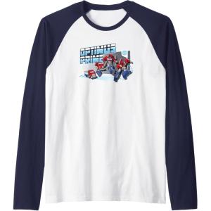imageTransformers EarthSpark Optimus Prime Transformed Raglan Baseball TeeNavy BlueWhite