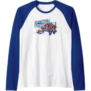imageTransformers EarthSpark Optimus Prime Transformed Raglan Baseball TeeRoyal BlueWhite