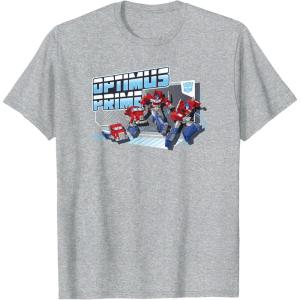 imageTransformers EarthSpark Optimus Prime Transformed TShirtHeather Grey