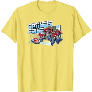 imageTransformers EarthSpark Optimus Prime Transformed TShirtLemon Yellow