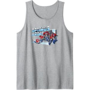 imageTransformers EarthSpark Optimus Prime Transformed Tank TopHeather Grey