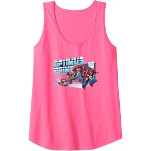 imageTransformers EarthSpark Optimus Prime Transformed Tank TopNeon Pink