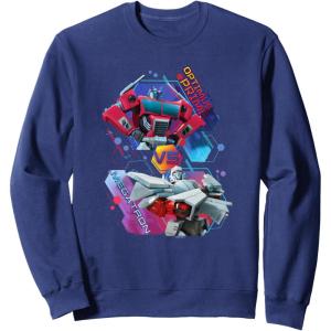 imageTransformers EarthSpark Optimus Prime VS Megatron SweatshirtNavy Blue