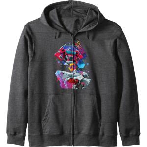imageTransformers EarthSpark Optimus Prime VS Megatron Zip HoodieDark Heather Grey