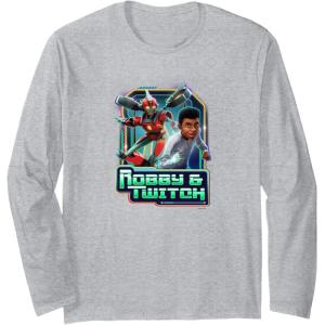 imageTransformers EarthSpark Robby ampamp Twitch Poster Long Sleeve TShirtHeather Grey