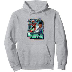 imageTransformers EarthSpark Robby ampamp Twitch Poster Pullover HoodieHeather Grey
