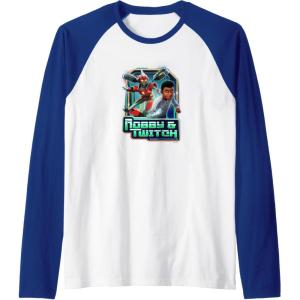 imageTransformers EarthSpark Robby ampamp Twitch Poster Raglan Baseball TeeRoyal BlueWhite